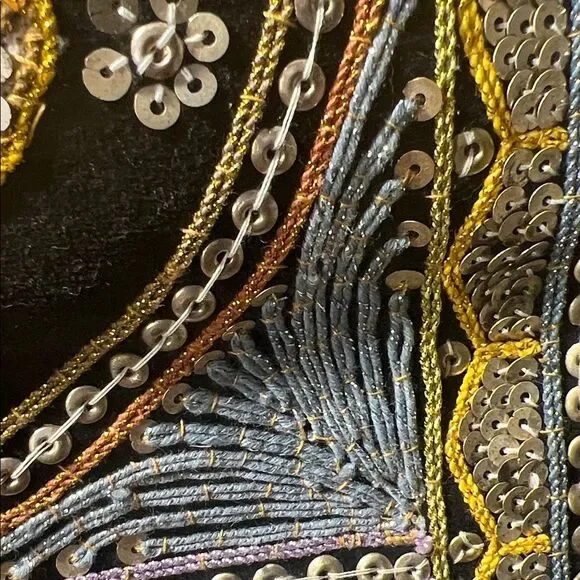 Vintage Burmese Handmade Kalaga Tapestry